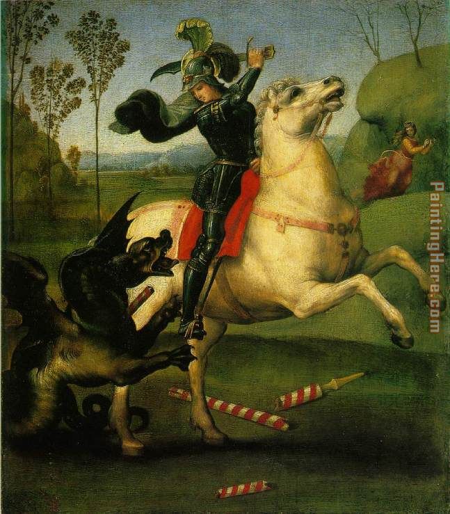 Saint George and the Dragon painting - Raphael Saint George and the Dragon art painting